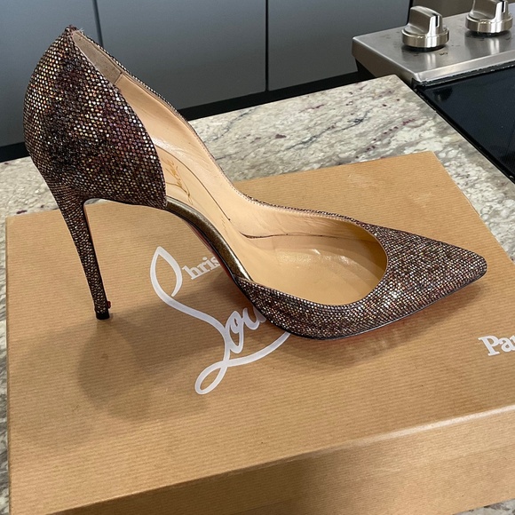 Christian Louboutin Ariza Glitter 100mm 38.5 - Picture 3 of 9